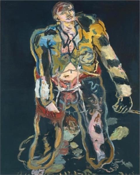 Rebel (Rebell), 1965, by Georg Baselitz reflects the turmoil of postwar Europe.