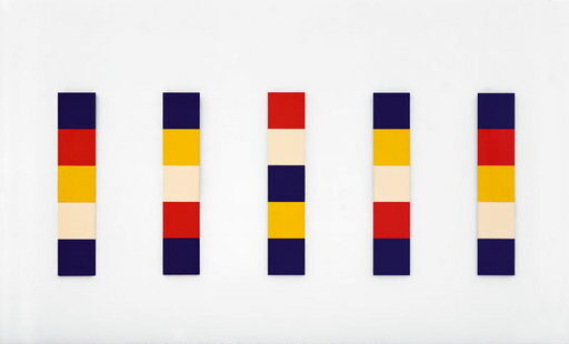 Red Yellow Blue White, 1952, by Ellsworth Kelly reflects the clarity and impact of pure color relationships through precise arrangement and minimalist design.