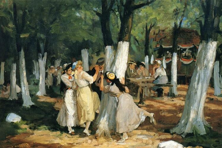 The Picnic Grounds, 1906–1907, by John Sloan reflects the leisure and social dynamics of urban working-class communities.