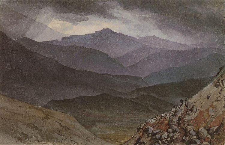 The Road in the Sinai After the Storm, 1835, by Karl Bryullov reflects the dramatic aftermath of a storm in the Sinai desert.