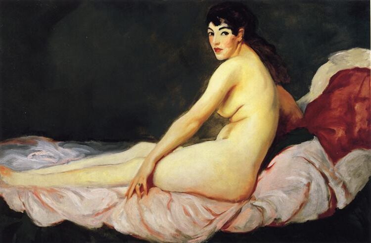 Viv Reclining (Nude), 1916, by Robert Henri reflects an intimate and respectful portrayal of the human form.