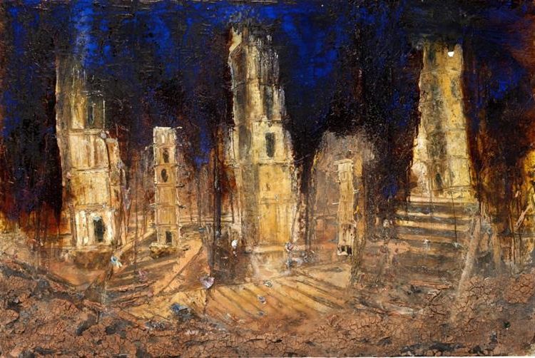 Walhalla, 2016, by Anselm Kiefer reflects the haunting grandeur of myth and memory.