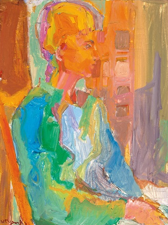 Untitled, 1961, by Chuck Close reflects the artist’s formative experimentation with abstraction and expression