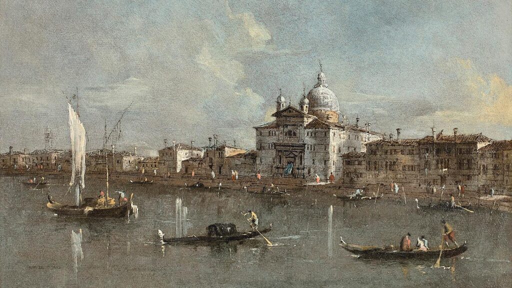 Venice, a View towards the Giudecca and the Church of le Zitelle by Francesco Guardi
