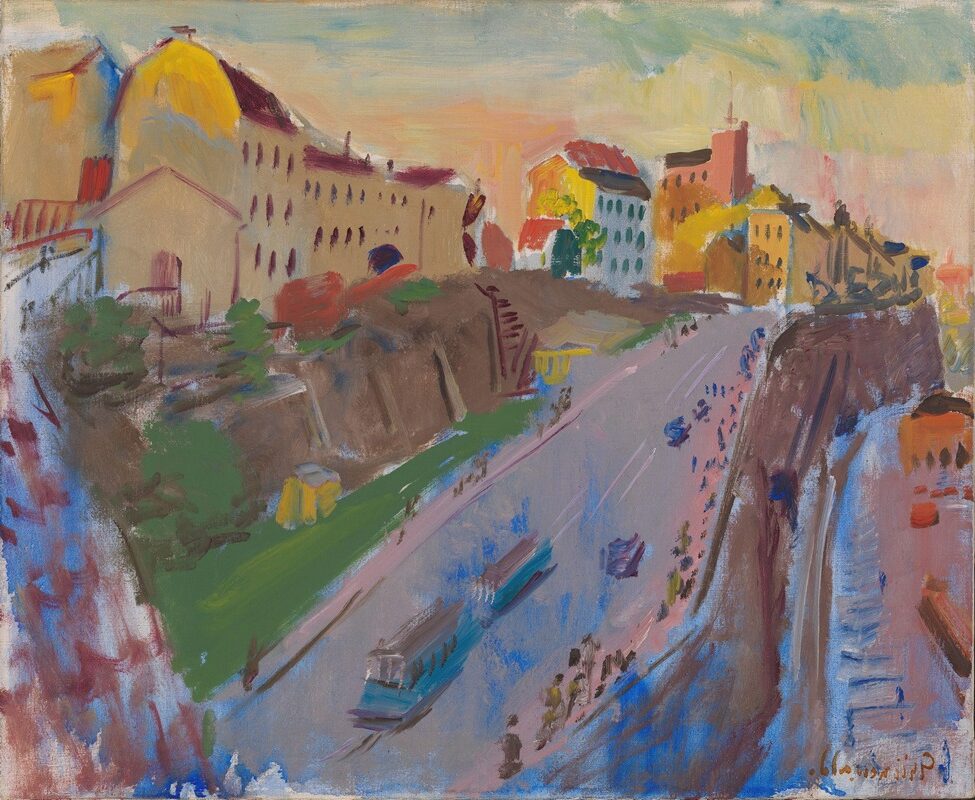 Katarinavägen, 1935 by Isaac Grünewald reflects the transformation of Stockholm in the interwar period.