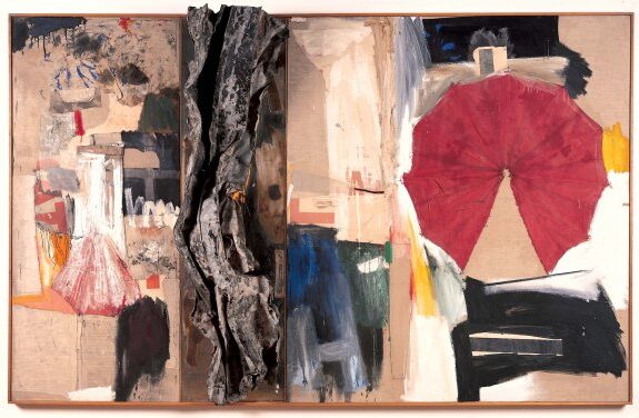 Allegory, 1960, by Robert Rauschenberg reflects the complexity of modern experience through layered symbolism