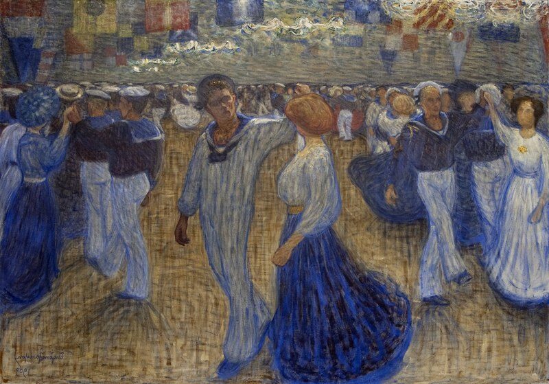 Le Bal des marins, 1912, by Eugène Jansson reflects a lively and vibrant scene