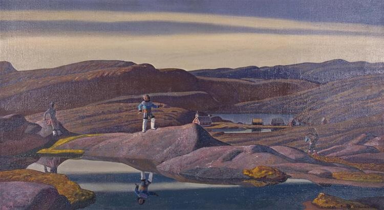 Tassiusak, Greenland, 1933, by Rockwell Kent reflects the stark beauty and solitude of the Arctic landscape.