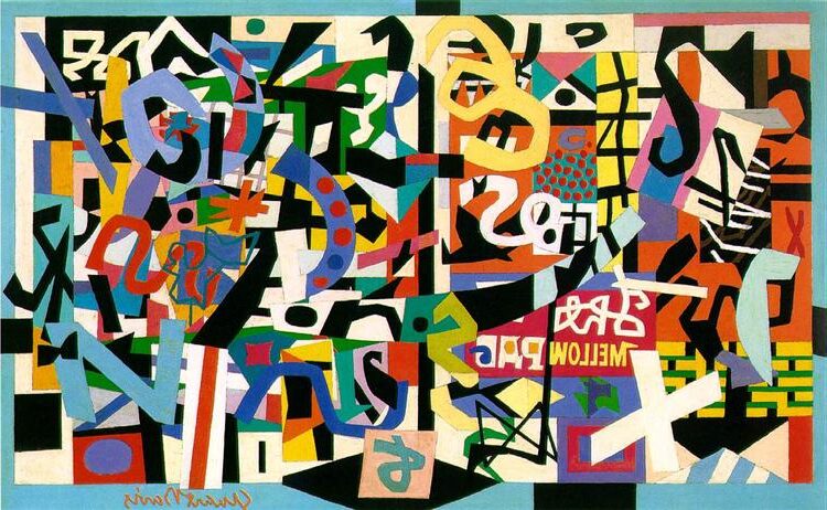 The Mellow Pad, 1951, by Stuart Davis reflects the rhythmic energy of jazz and urban life through bold abstraction and vibrant color.